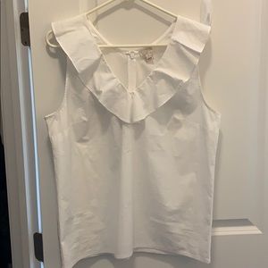 J Crew white sleeveless top size 12